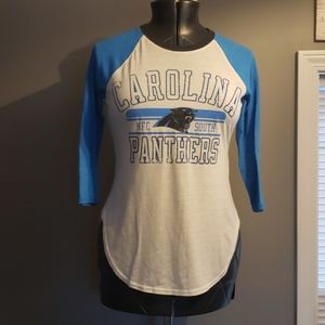 Carolina Panthers 3/4 sleeve football tshirt Small